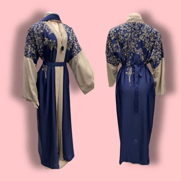 Over court abaya with embroidery